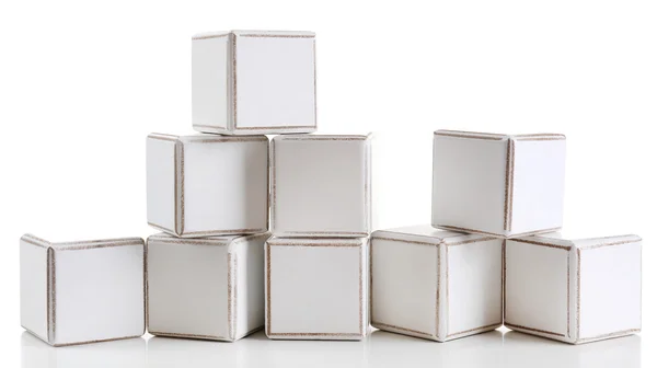 White Educational cubes — Stock Photo, Image