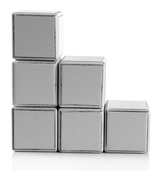 Gray Educational cubes — Stock Photo, Image