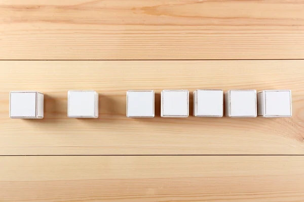 White Educational cubes — Stock Photo, Image