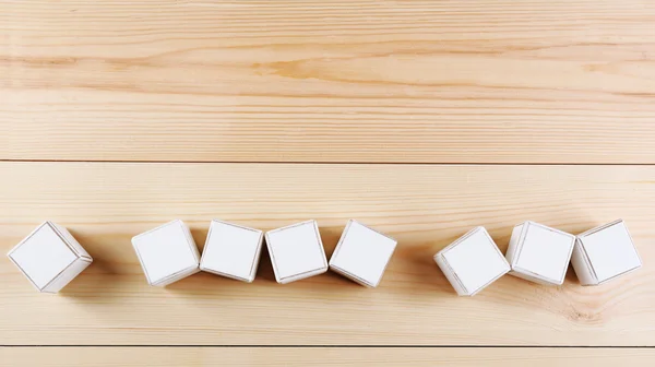 White Educational cubes — Stock Photo, Image