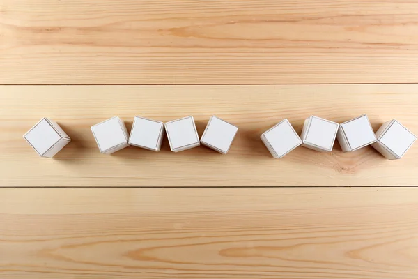 White Educational cubes — Stock Photo, Image