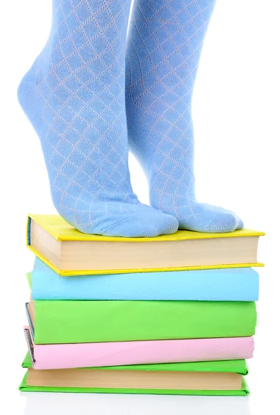 Girl in colorful socks — Stock Photo, Image