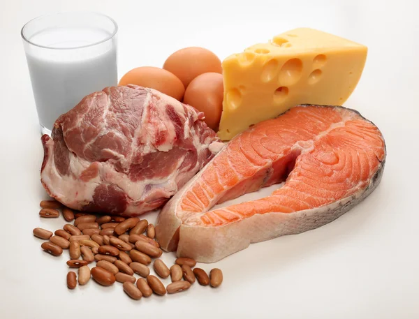 Livsmedel med hög halt av protein — Stockfoto