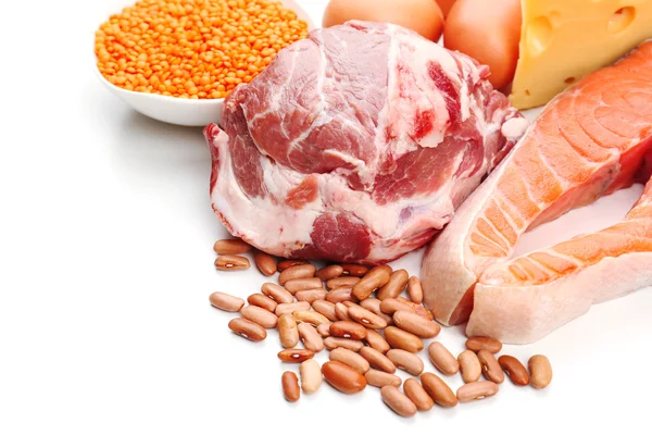 高蛋白质的食物 — 图库照片