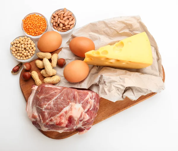 Livsmedel med hög halt av protein — Stockfoto