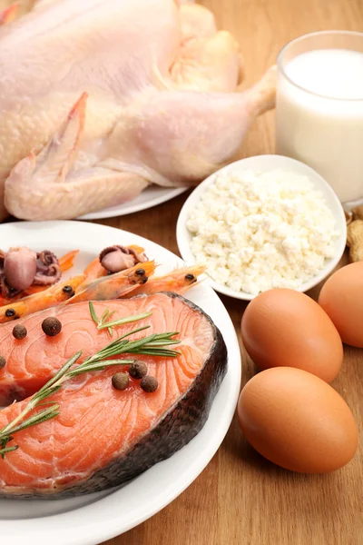 Alimentos ricos em proteínas — Fotografia de Stock