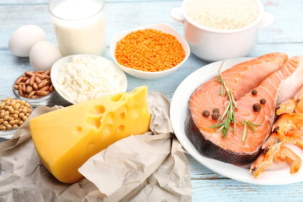 Alimentos ricos en proteínas — Foto de Stock