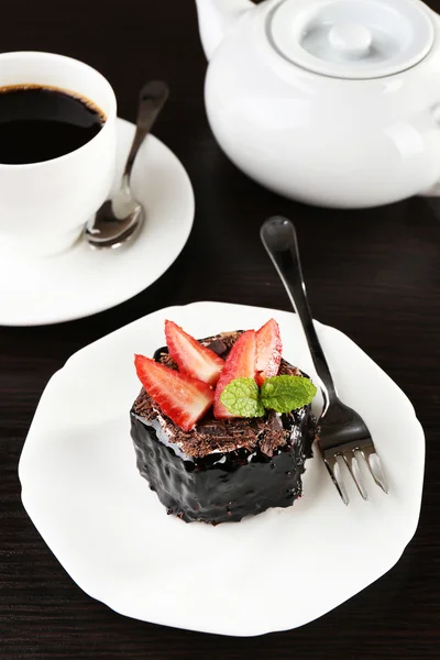 Delicioso cupcake de chocolate —  Fotos de Stock