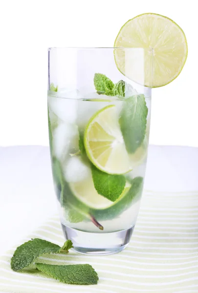 Limonade im Glas auf Serviette — Stockfoto