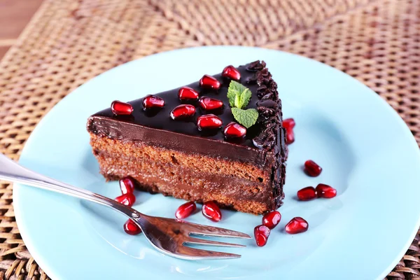 Delicious chocolate cake — Stock Photo, Image