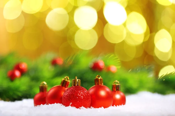 Christmas balls and lights Stock Photo