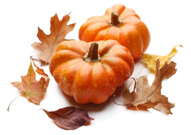 Olgun balkabağı beyaz izole