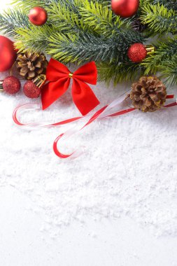 Kar christmas kompozisyonu