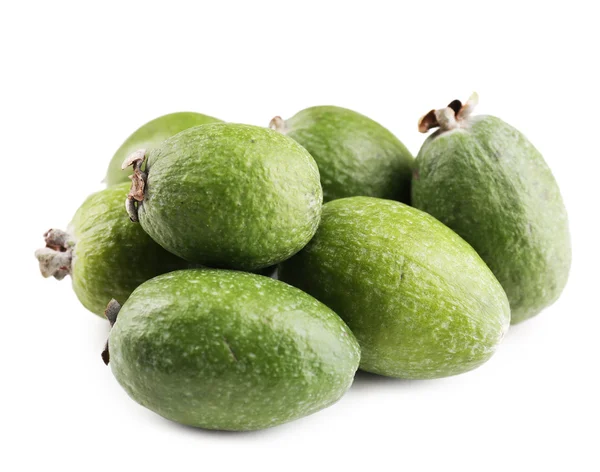 Feijoa isolerad på vitt — Stockfoto