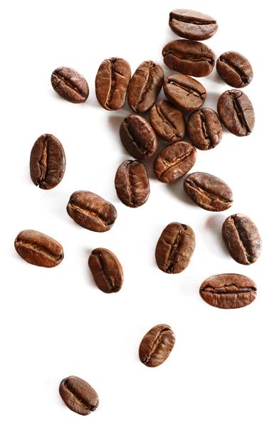 커피 콩, 흰색 절연 — 스톡 사진