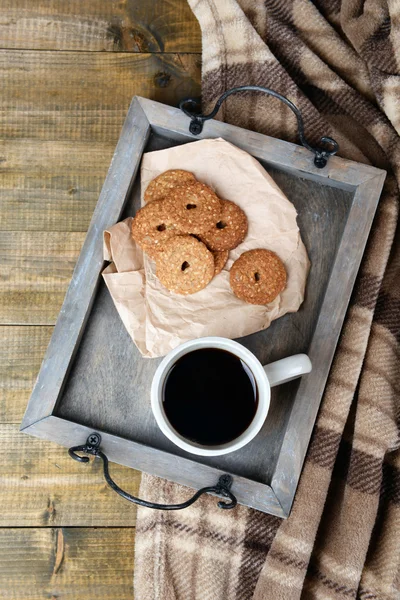 Kopje thee met koekjes — Stockfoto