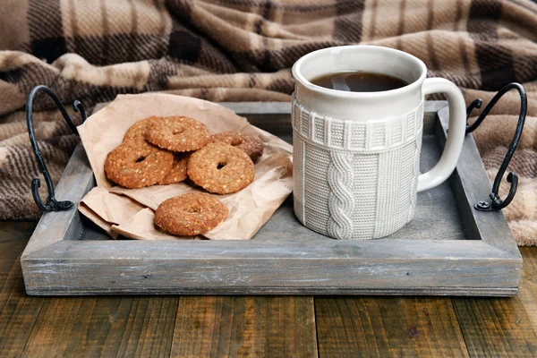 Kopje thee met koekjes — Stockfoto