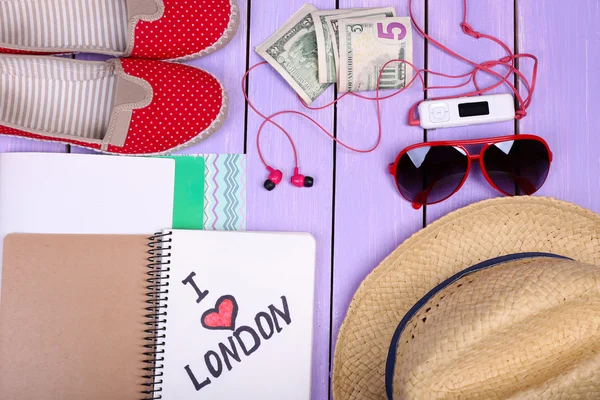 Travel things for traveling — Stock Photo, Image