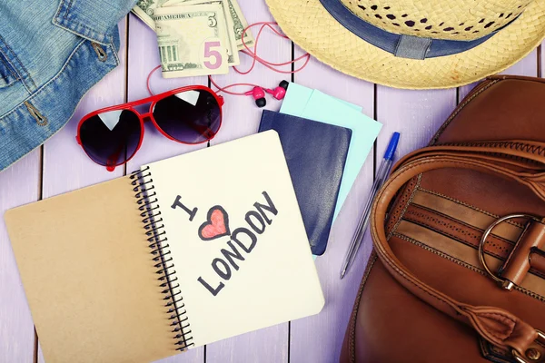 Travel things for traveling — Stock Photo, Image