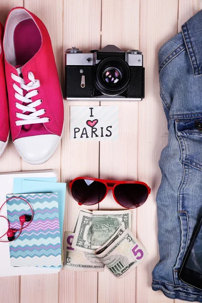 Travel things for traveling — Stock Photo, Image