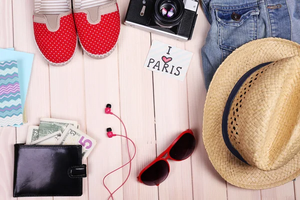 Travel things for traveling — Stock Photo, Image