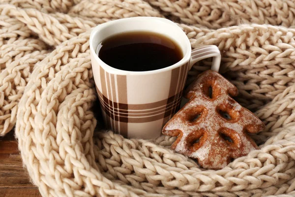 Tazza di tè con biscotti — Foto Stock