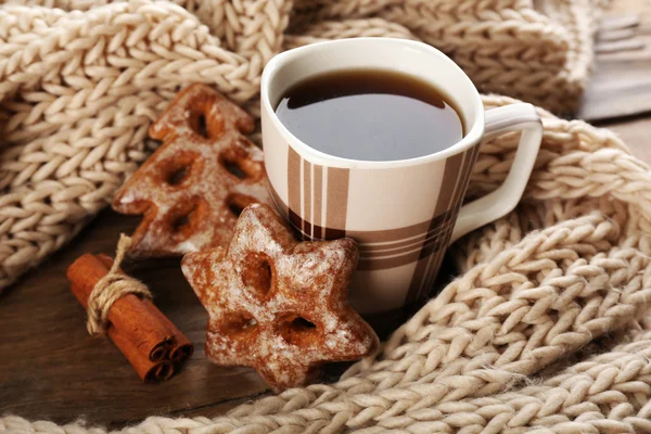 Tazza di tè con biscotti — Foto Stock