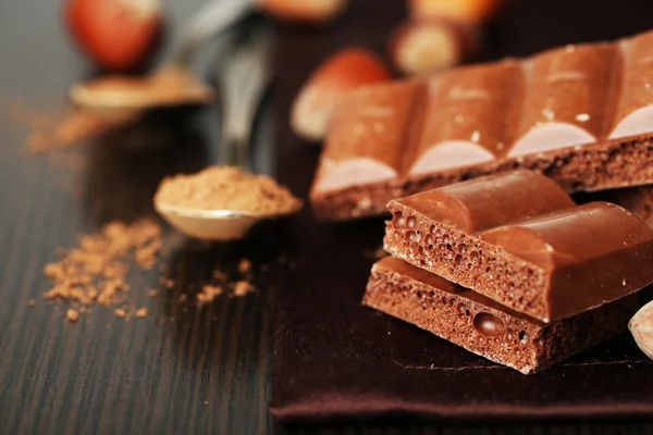 美味的多孔巧克力 — 图库照片