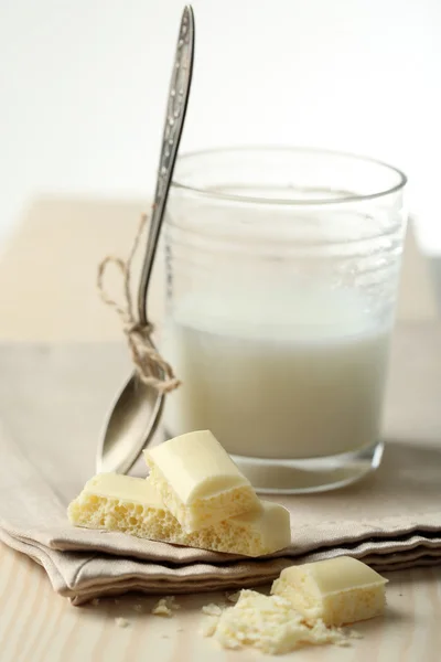 Tasty white porous chocolate — Stock Photo, Image