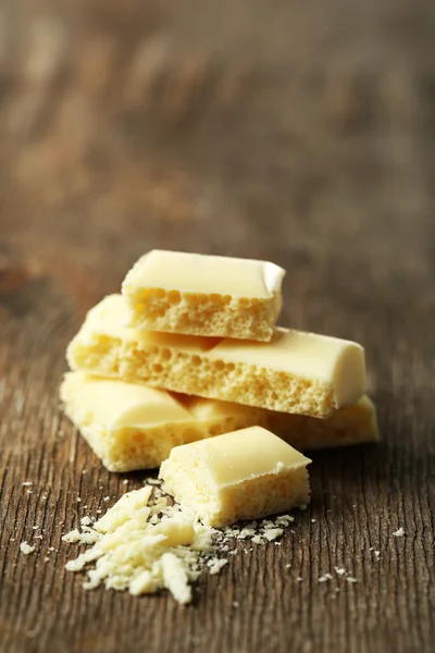 Tasty white porous chocolate — Stock Photo, Image