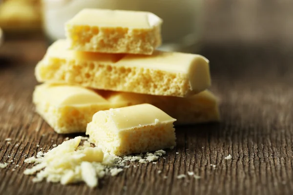 Tasty white porous chocolate — Stock Photo, Image