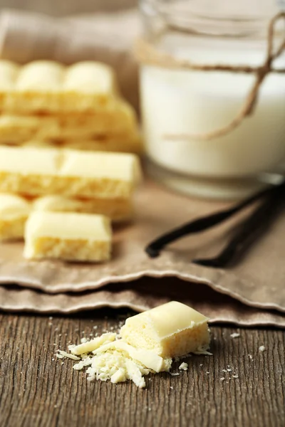 Tasty white porous chocolate — Stock Photo, Image