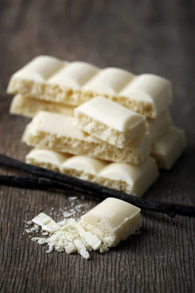 Tasty white porous chocolate — Stock Photo, Image