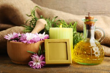 Biberiye dalları ile el yapımı Sabun