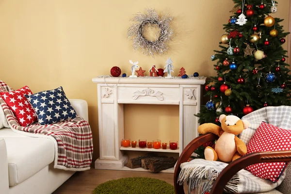 Prachtige Kerstmis interieur — Stockfoto