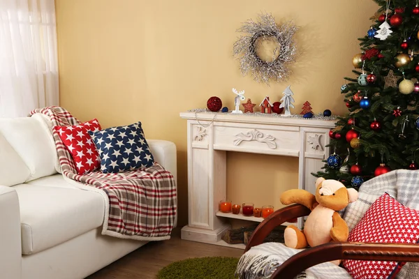 Interior hermoso de Navidad — Foto de Stock