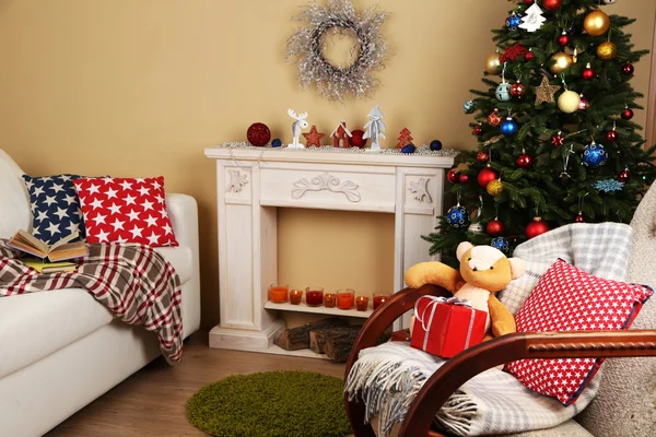 Prachtige Kerstmis interieur — Stockfoto