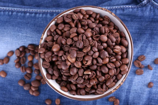 Bowl of coffee beans — Stock Photo, Image