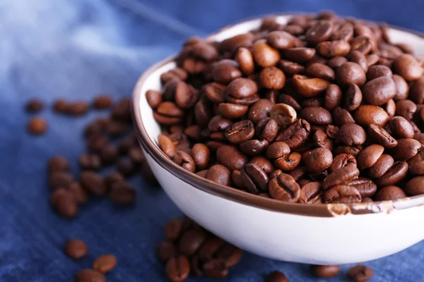 Bowl of coffee beans — Stock Photo, Image