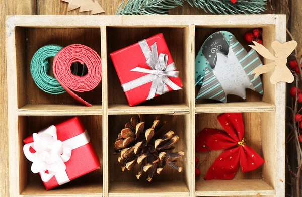 Christmas composition with gifts — Stock Photo, Image