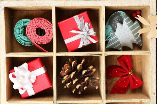 Julekomposisjon med gaver – stockfoto