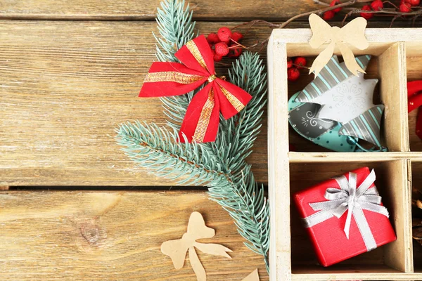 Julekomposisjon med gaver – stockfoto