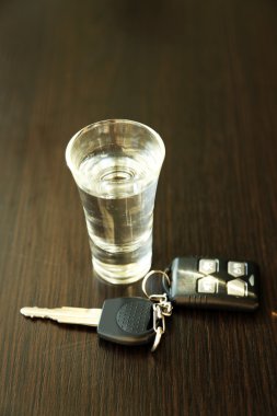 Alkollü içki ve araba anahtar