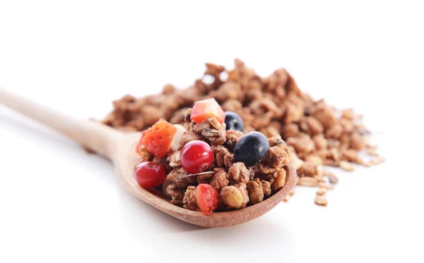 Kaşık lezzetli Granola — Stok fotoğraf