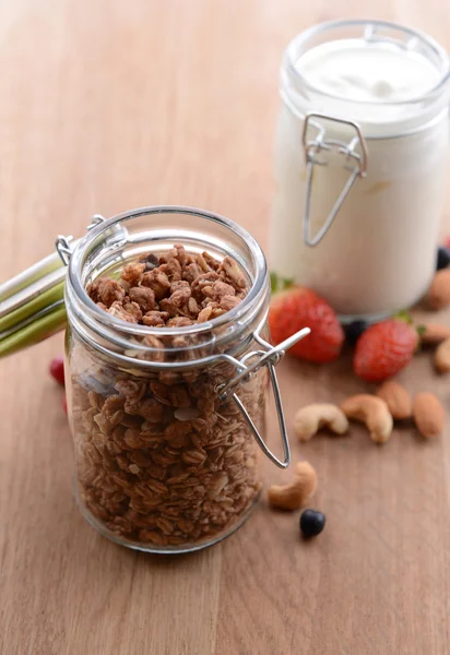 Tasty Granola on table — Stock Photo, Image