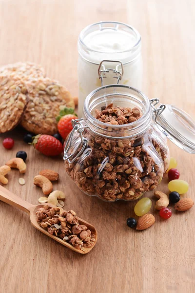 Tasty Granola on table — Stock Photo, Image