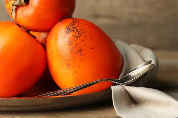 Ripe sweet persimmons — Stock Photo, Image