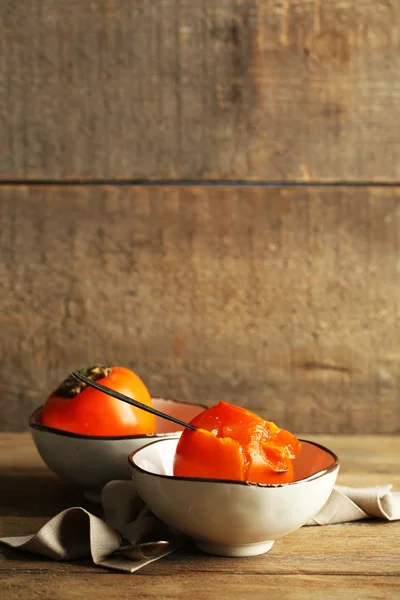 Ripe sweet persimmons — Stock Photo, Image