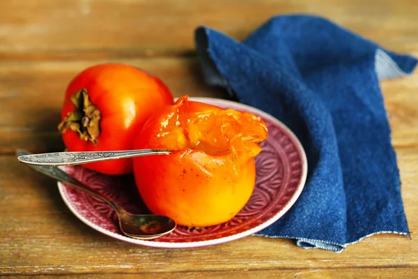 Ripe sweet persimmons — Stock Photo, Image