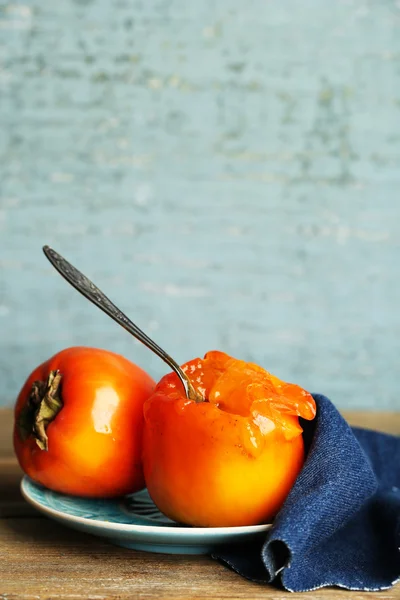 成熟的甜柿子 — 图库照片